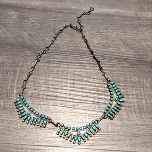 Turquoise silver necklace (antique)